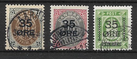 Danmark 1912 - AFA 60 - 62 - Stemplet