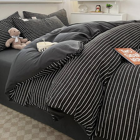 Erittäin pehmeä pussilakanasetti (4 osaa) - Erittäin pehmeää pestyä puuvillaa syksy-/talvisänkyvaatteet [Pussilakana 150*200]