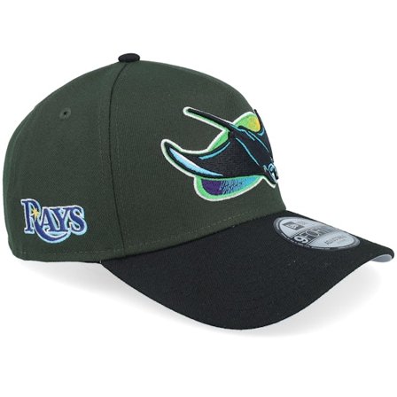 New Era - MLB Grün Adjustable Cap - Hatstore Exclusive x Tampa Bay Rays Color Clash 9FORTY Dark Seaweed/Black A-frame Adjustable @ Hatstore