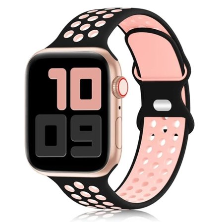 Apple Watch-armband 49 mm 44 mm 45 mm 42 mm 41 mm 38 mm 40 mm armband Silikon sportarmband iwatch 8 SE 7 6 5 Ultra 49 mm Svart Rosa 38 40 41 mm
