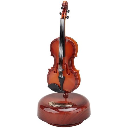 Klassisk roterende spilledåse med fiolin - Iave med roterende musikkbase