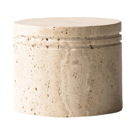 Tell me more Travertine oppbevaringskrukke 11,5 cm' - 'Beige