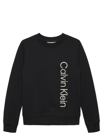 Calvin Klein Terry Side Graphic Cn Sweatshirt - Black - 128