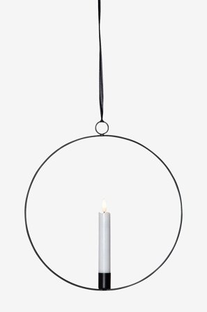 Star Trading - Inomhusdekoration Flamme ring, svart - Svart - Julpynt - Från Homeroom