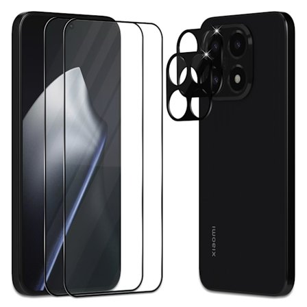 2-Pack Xiaomi 15T Pro Skärmskydd & 2-Pack linsskydd - Härdat Glas 9H - Super kvalitet 3D
