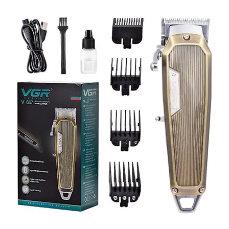 Vgr New Retro Metal Barber Lcd Digital Display High Power Oil Head Push Shear V-667