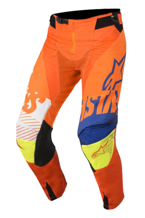 Pantaloni da Cross Alpinestars Techstar Screamer Arancio/Blu/Bianco 30