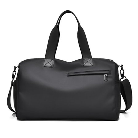 Sports Gym Bag 18L Vanntett med Skorom for Kortreist Tur (Svart)