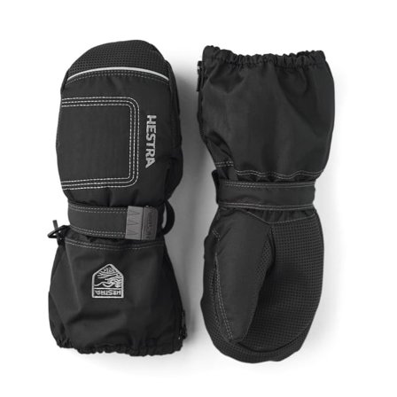 Hestra Baby Zip Long - mitt 2-5 år Vantar & handskar Svart baby/kids 3 (3-4 år)