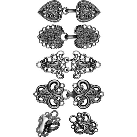 Pieces Vintage Genser Swirl Clip Cape Kappe Klipp Retro Cardigan Clip Sjal Krage Spenne Kjole Skjorte Brosje Clip for Jente Kvinner