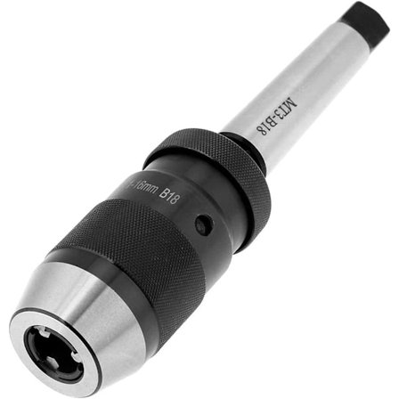 1-16mm Kapacitet 45# Stål Selvvækkende Nøglefri Borepatron med MT3-B18 Konisk Skaft Mast Værktøjer