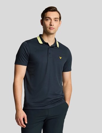 Lyle & Scott Sport Tipped Collar Polo Shirt - Navy - M