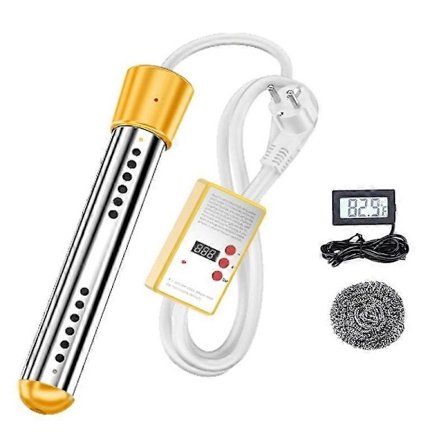 Dyppvarmer, elektrisk nedsenkbar vannvarmer EU-plugg