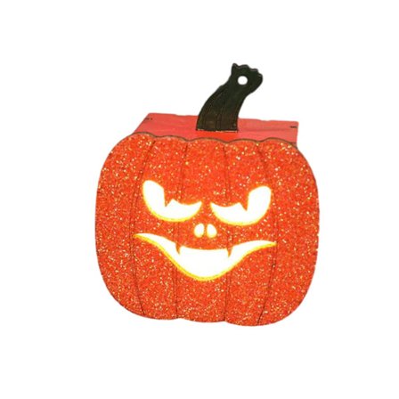 Halloween LED Trä Lysande Spöke Ansikte Pumpa Lampor