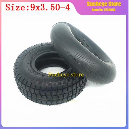 9x3,5-4 Däck Inner Tube Med Böjd Ventil 9 *3,50-4 Tum Däck Av Elektrisk Liten Surfing Fyrhjulings Skateboard Strandbil