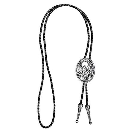 Vintage Varg Ylande Design Cowboy Rodeo Bolo Slips Pu Läder Slips