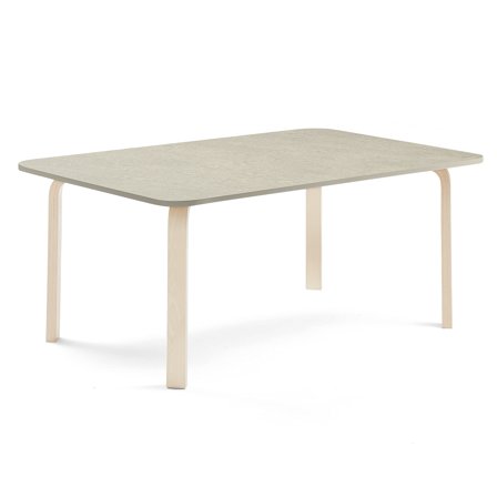 Tisch ELTON, 1800x800x590 mm, Linoleum grau, Birke
