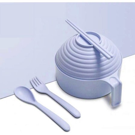 Mikrovågsugn Ramen Skål, Ramen Nudelkokare med Lock och Handtag, Soppbehållare med Lock Instant Matlagningsset, Mikrovågssäker Ramen Skål Set med