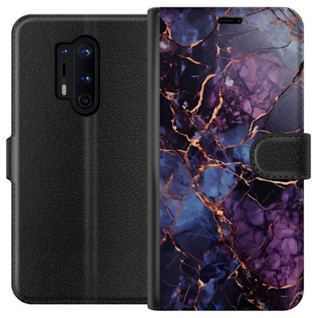 Yhteensopiva Lompakkokotelo OnePlus OnePlus 8 Pro Marmori Sininen Violetti