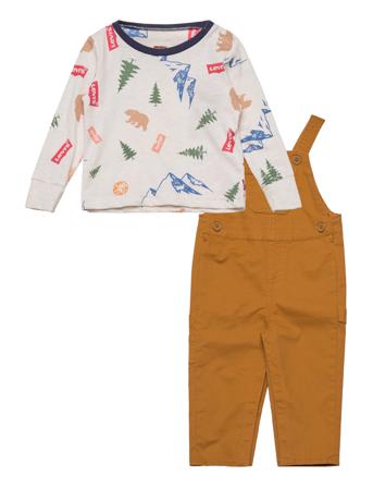 Lvb Happy Camper L/S Tee-Shirt & Canvas Overall Set Patterned Levi's
