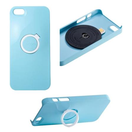 Iphone 5/5s/se Skal Med Ringhållare + Skärmskydd Blå