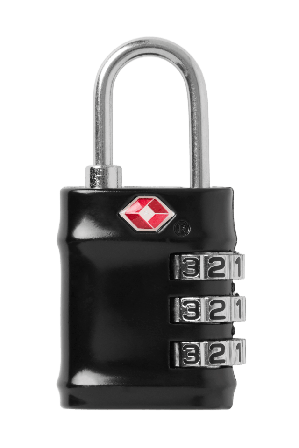 Monteroc TSA-godkänt kombinationslås 3 siffror Resetillbehör Svart ONESIZE