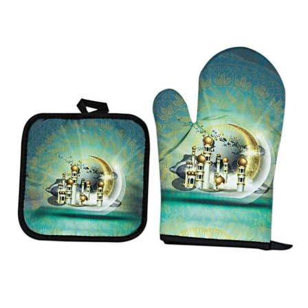 Bakhandskar mot värme Eid Mubarak Ugnvantar STYLE D STYLE D