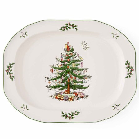 Spode Christmas Tree ovalt fat' - 'Multi
