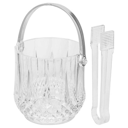 1 Sæt 2 stk. Bærbar Isspand Plast Is-klemme Isbeholder (Transparent)