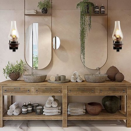 Kreative Vintage Vegglamper Led Vegglamper Glass Lys