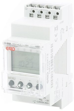 Garo DV2KT3 Kellokytkin 16 A, päivä/viikko 2 kanavaa, Sähkön jakelu & virrantuotto