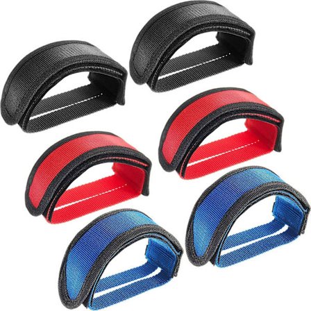 3 par cykelpedaler med cykelfötter med självhäftande cykelpedaler med fasta växelbälten