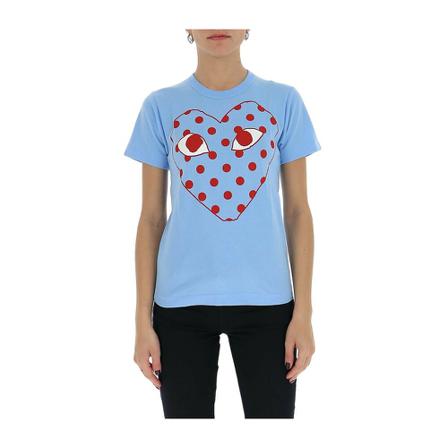 Comme des Garçons Play t-shirt in cotton Blå, Dame T-shirts