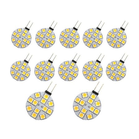 12 stk G4 LED Puck-pærer