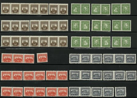 Danmark - Samling på 21 indstikskort - Postfrisk