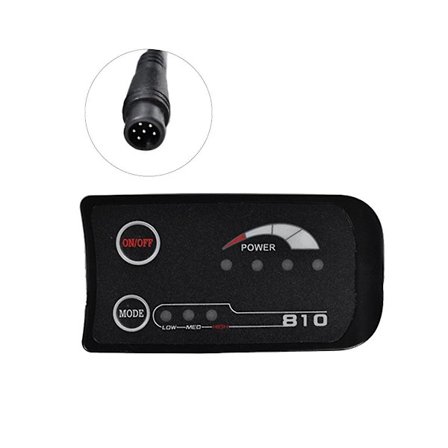 6-stifts S810 E-cykelmätare LED-display 36V UART för elcykel
