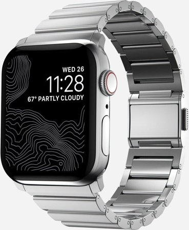 Nomad Apple Watch Steel Band 45mm/44mm/42mm Silver