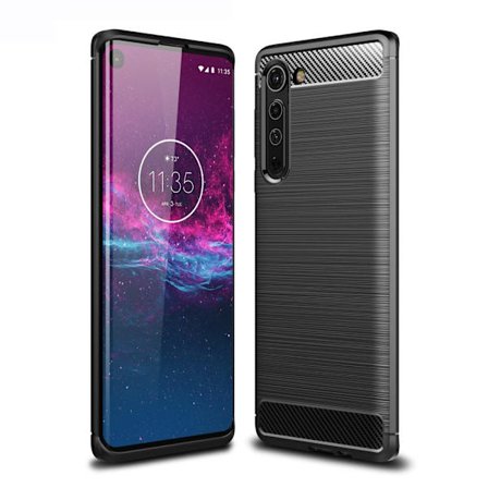 Till Motorola Edge Karbon fiber Skal - Svart