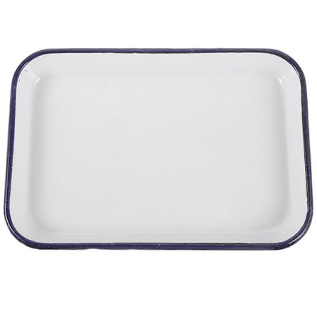 Emaljeret bageform til husholdningsbrug, rektangulær stegeform, multifunktionel bageplade til køkkenbrug