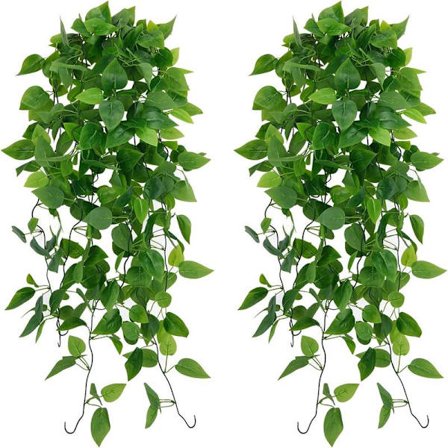 Kunstig vedbend hængeplante, 2 stk. kunstige hængende planter til indendørs og udendørs dekoration Kunstig vinranke Falske hængende planter