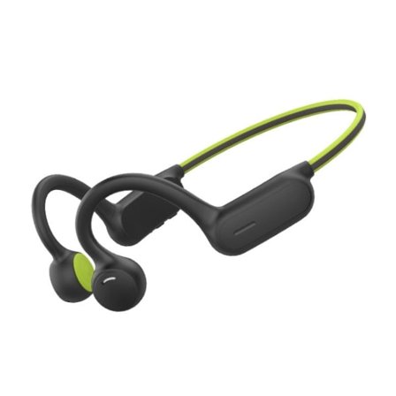 IC Vattentäta Bluetooth 5.0 Benledning In-Ear Hörlurar (Svart och Grön)