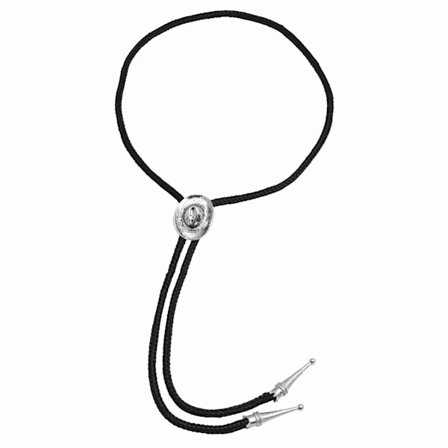 Bristol Novelty Cowboy Bootlace Bolo Tie One Size Svart/Silver