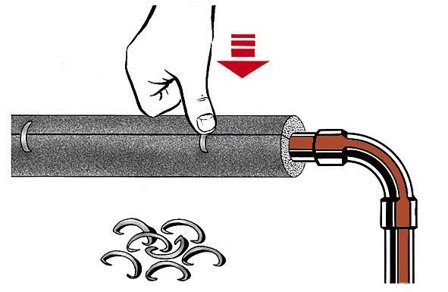 Armacell Tubolit Clips 99 Clips 100-pack, till rörisolering, Installation