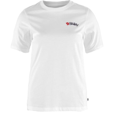 Fjällräven Women's Hoja T-Shirt Top in White | Size: XL, Organic Cotton