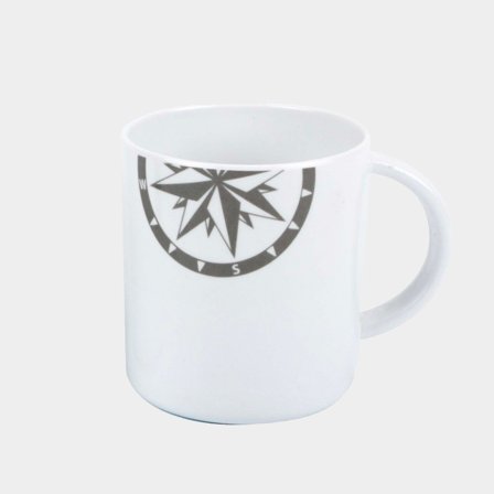 Kahvi-/teekupit melamiinista Couleur Mer Marina, valkoinen/sininen, 35 cl / 350 ml, 6 kpl