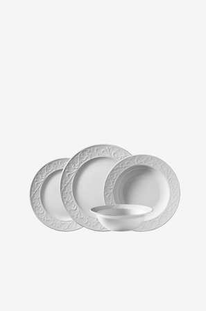 Hermia - Ruokailusetti (24 kpl) Henese - Valkoinen - Astiastot - - Homeroom