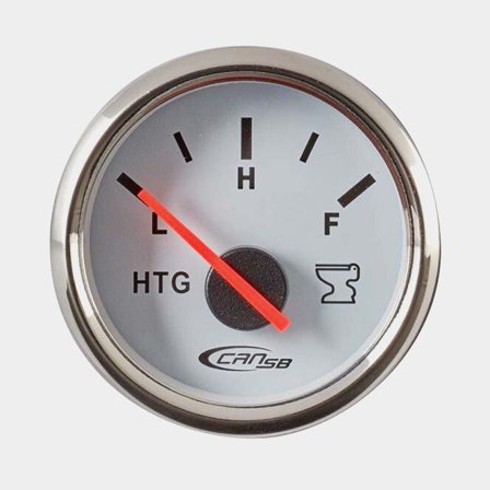 Tankmätare Waste vit botten, kromad ram 240-33 Ohm