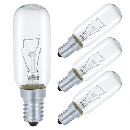 【xj】Glödlampa för köksfläkt E14 40w, T25 230v glödlampa varmvit 2700k dimbar, 4-pack
