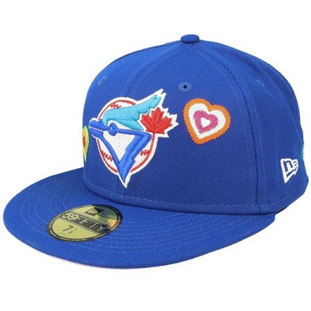 New Era - MLB Blå fitted Keps - Toronto Blue Jays 59FIFTY Chainstitchheart Royal Fitted @ Hatstore