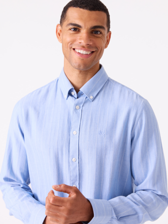 MATCH - Louis skjorte - Regular fit - Jean Paul - Str. S - Herre - Skjorter - Blå - 100% bomull